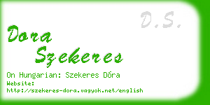 dora szekeres business card