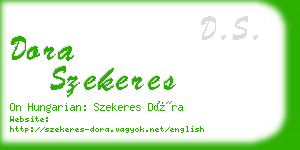 dora szekeres business card